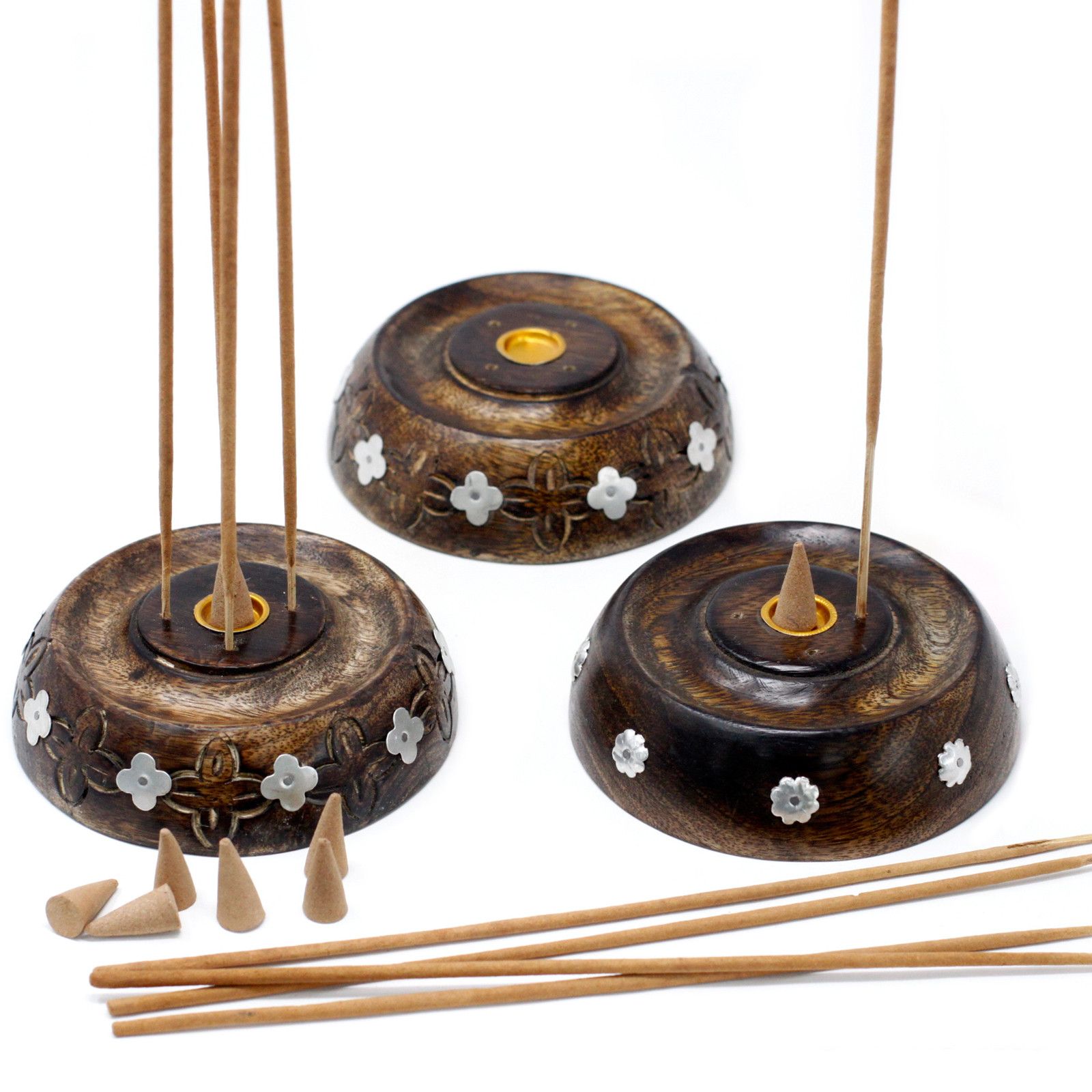 Räucherhalter – & – sortiert Design – Mangoholz – Bild 8