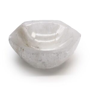Sechseckige Schale aus Selenit – 6 cm