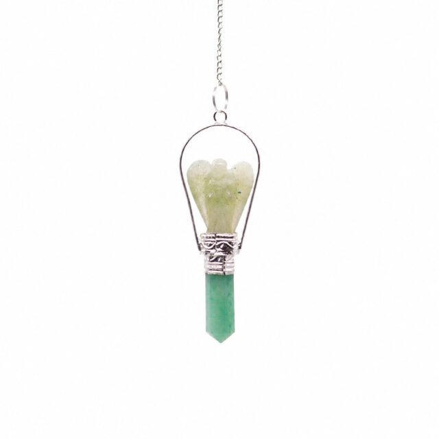 Engel Pendel mit Ring – Grüner Aventurin