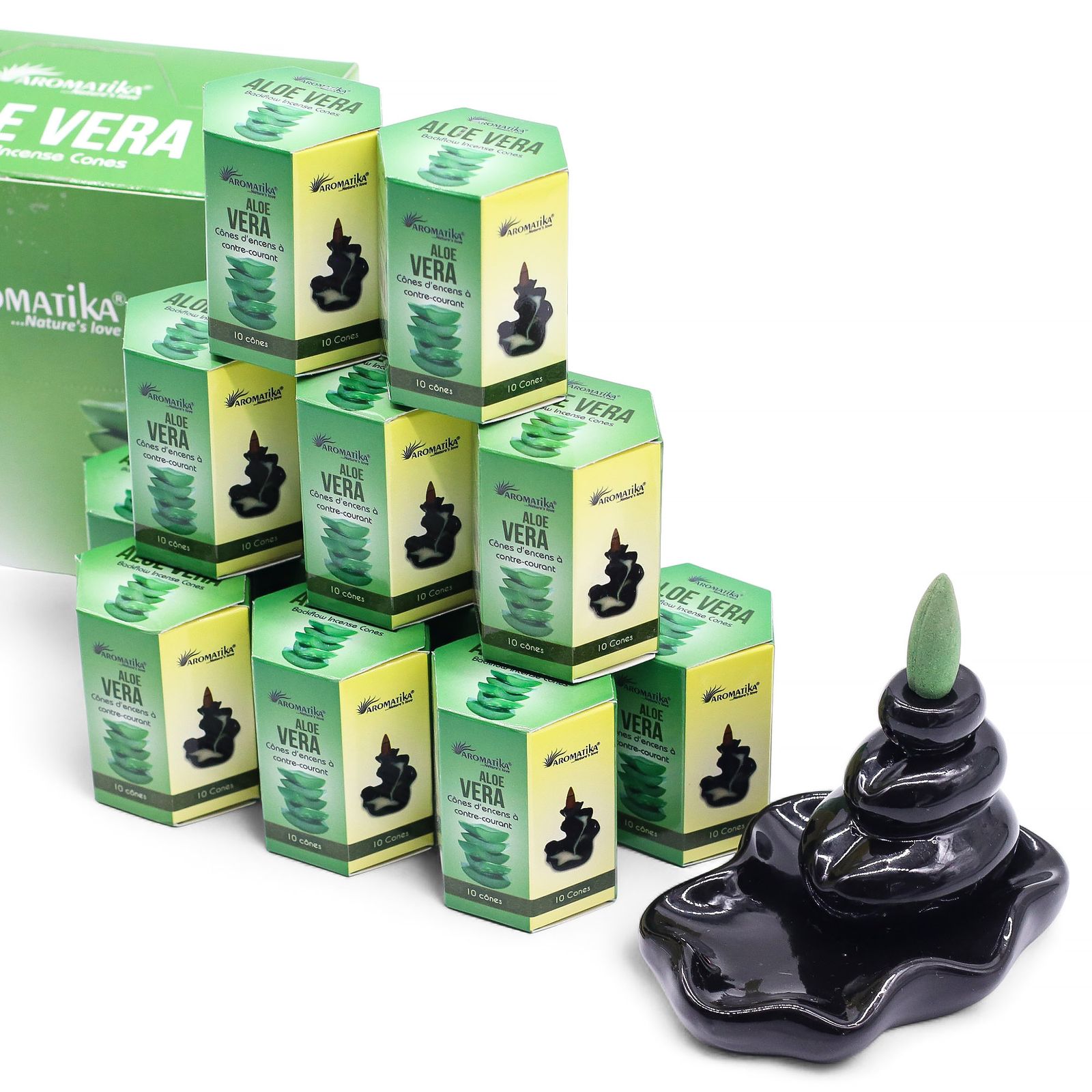 Räucherkegel – Masala Rückfluss Packung mit 10 – Aloe Vera – Bild 3