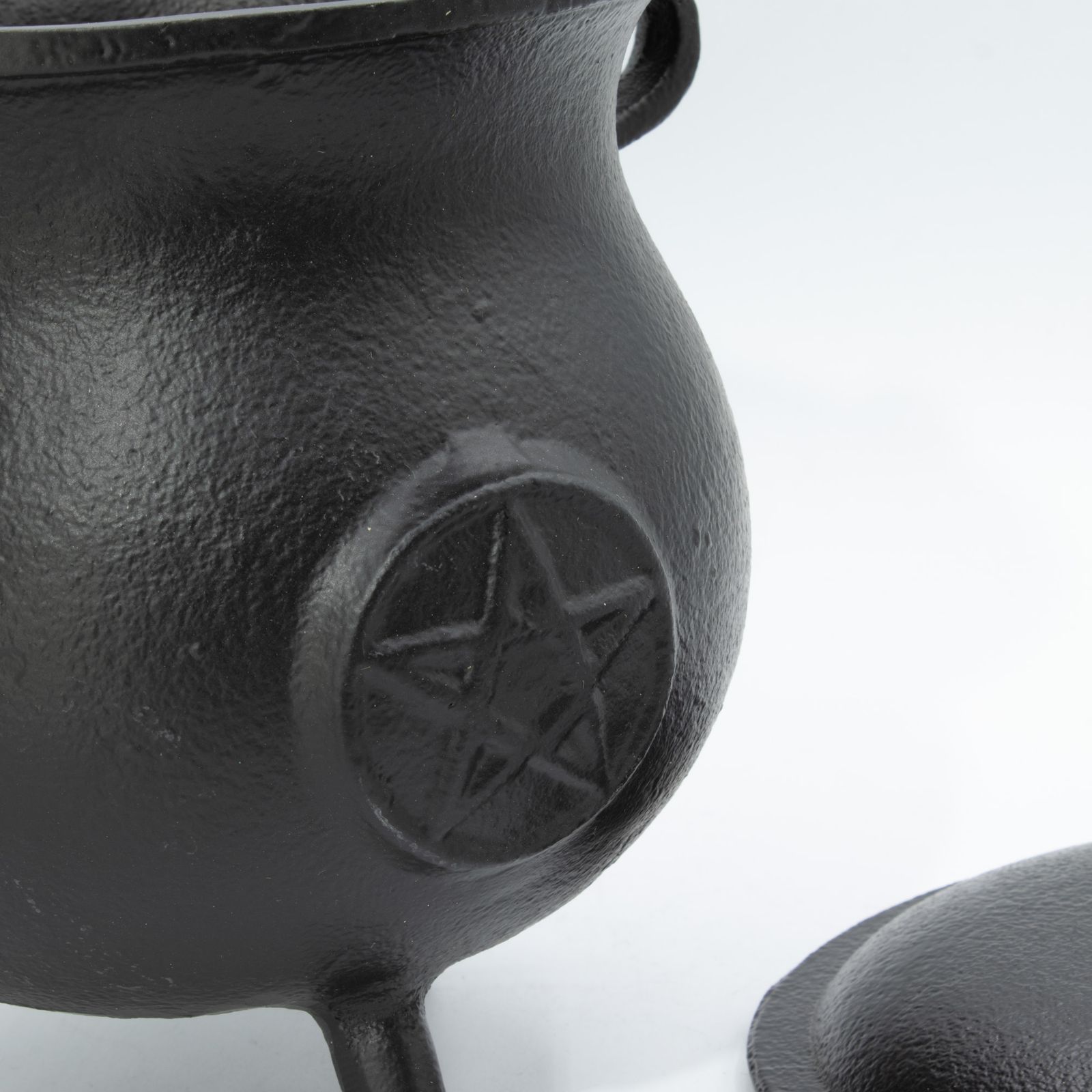 Räucherhalter – Extra Huge Gusseisen Cauldron mit Pentagramm 23x18 cm (at least 4 kg) – Bild 4