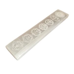 Flache Selenit-Ladeplatte 20 cm – Chakra