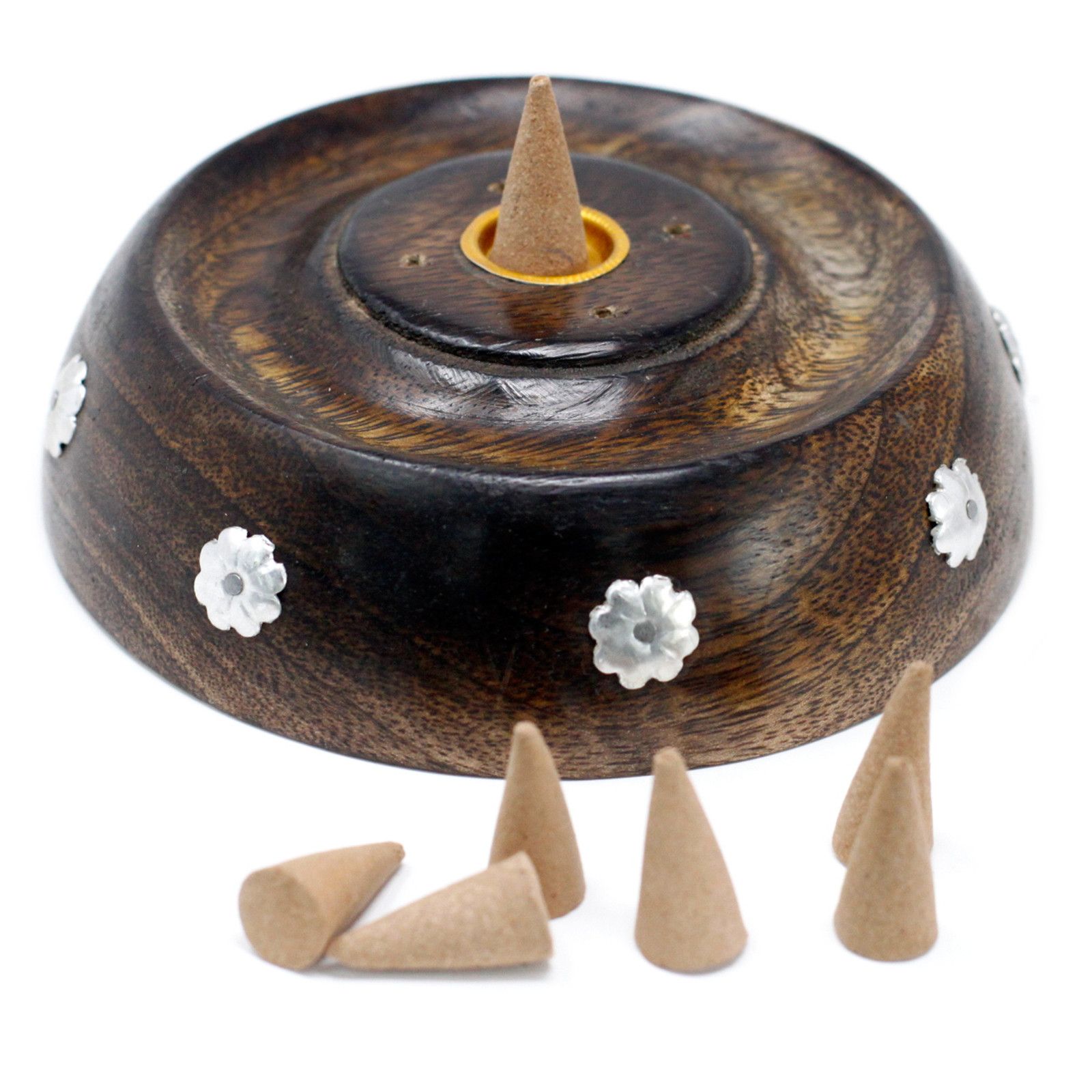 Räucherhalter – & – sortiert Design – Mangoholz – Bild 6