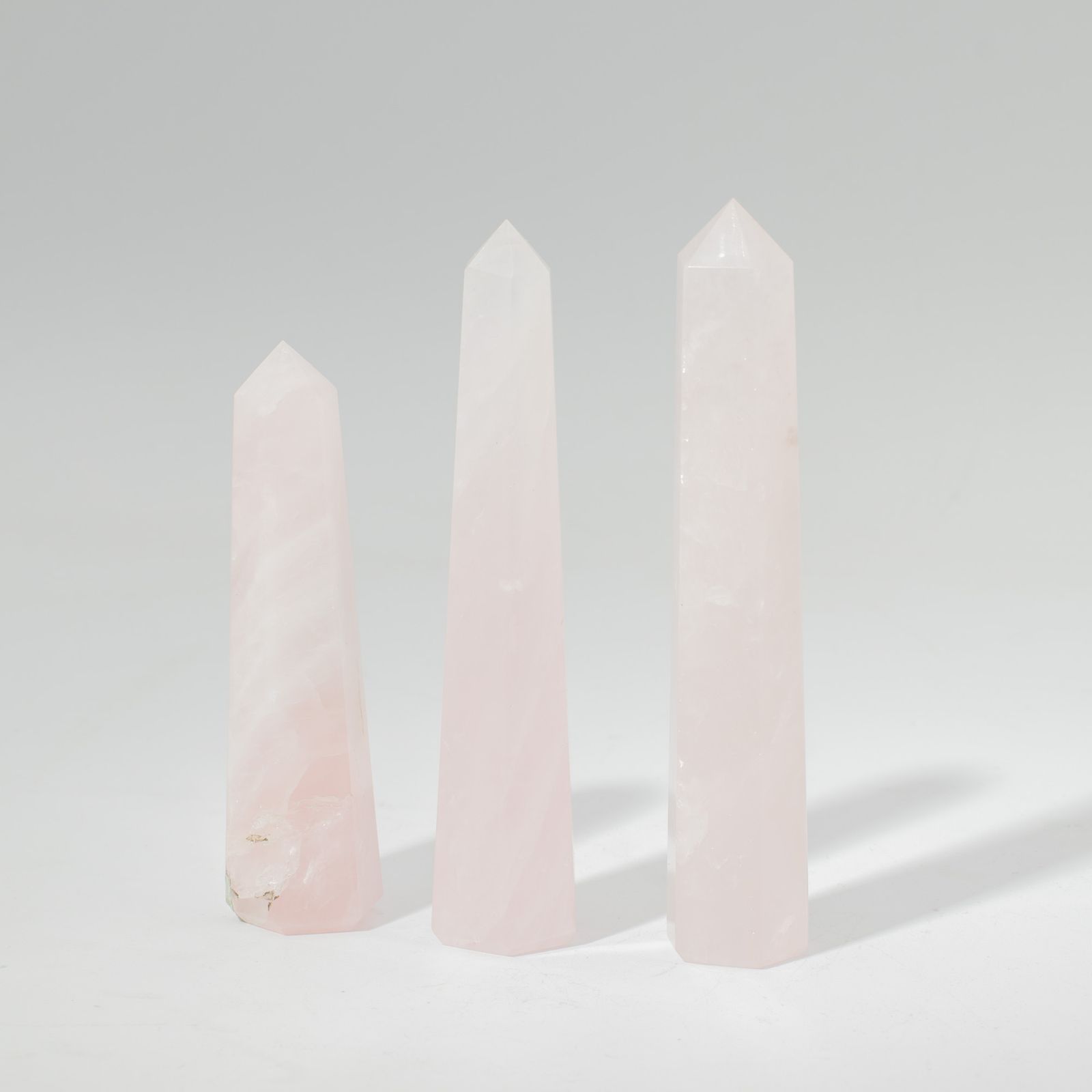 Sechskant-Edelsteinobelisk ca. 11 cm – Rosenquarz – Bild 6