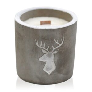 Sojawachskerze – mittel Beton Sojakerze – Stag Head – Whiskey & Woodsmoke