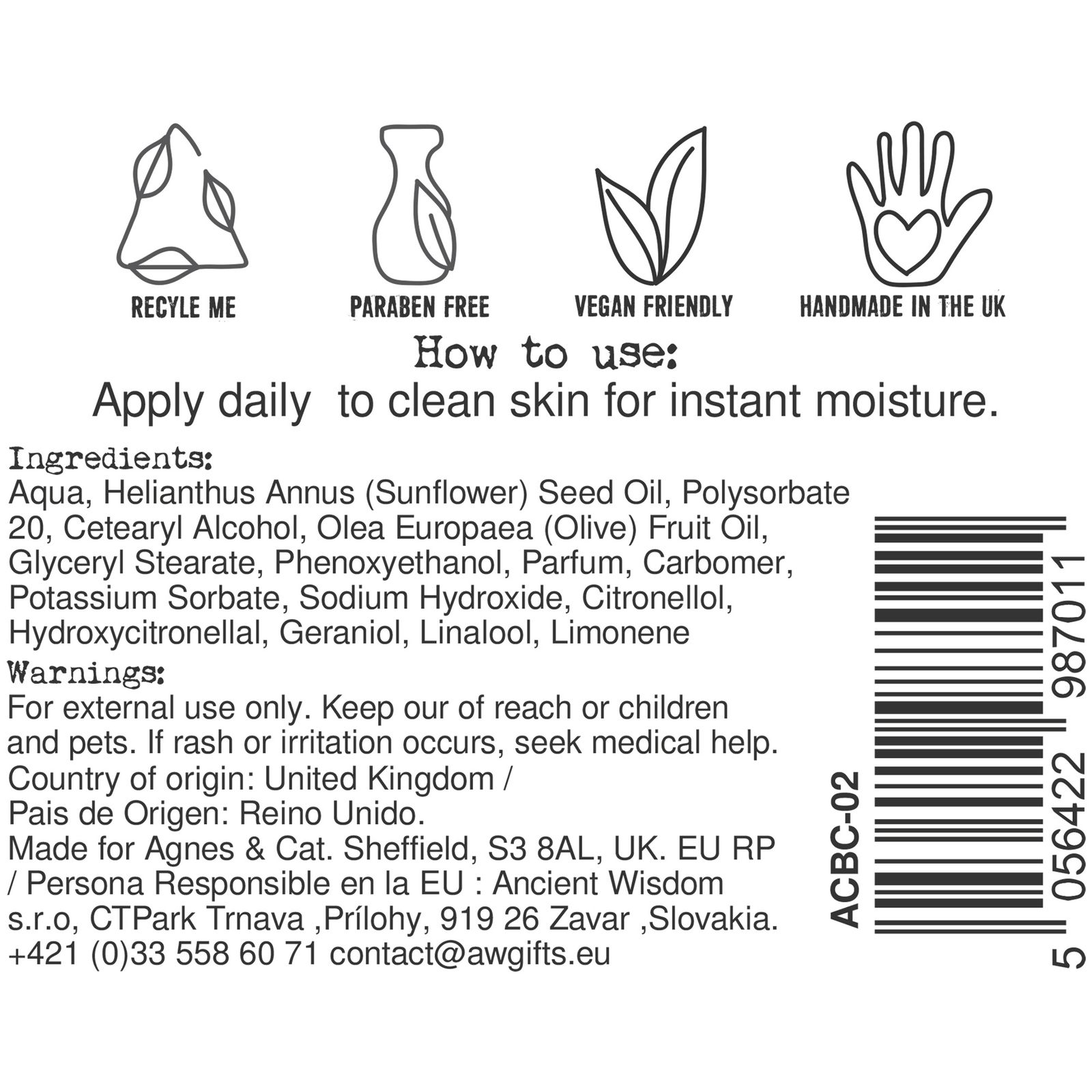 Körperpflege – Hand – und Körpercreme – Meersalz & Moos – 300 ml – Bild 3