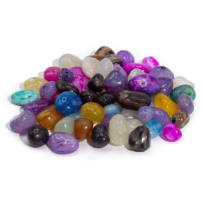 Behandelter Großposten Gemischt Achat – 1 kg (ca. 70 Steine) – 7 colours