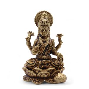 Miniaturfigur aus Messing – Laxmi (22 g) – 37 mm