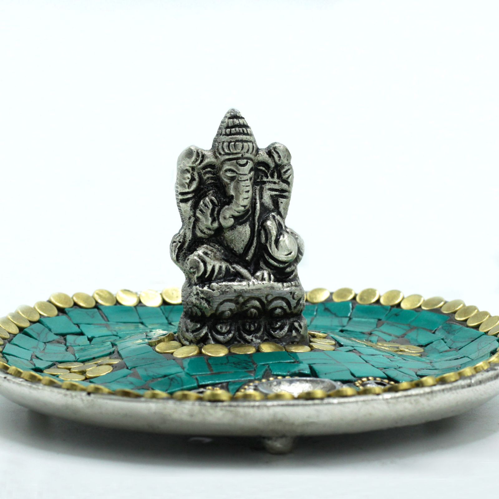 Räucherhalter – Ganesh Teller tibetisch Decor & – Bild 2