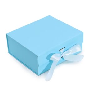Faltbare Geschenkbox – Mittel, Hellblau, 20 × 18.2 × 8 cm