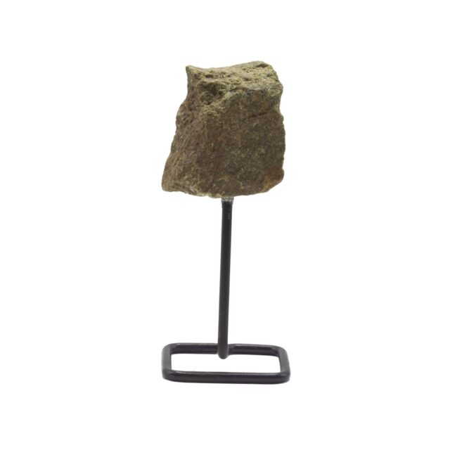 Mineralien-Sammlerstück auf Metallständer – Epidot