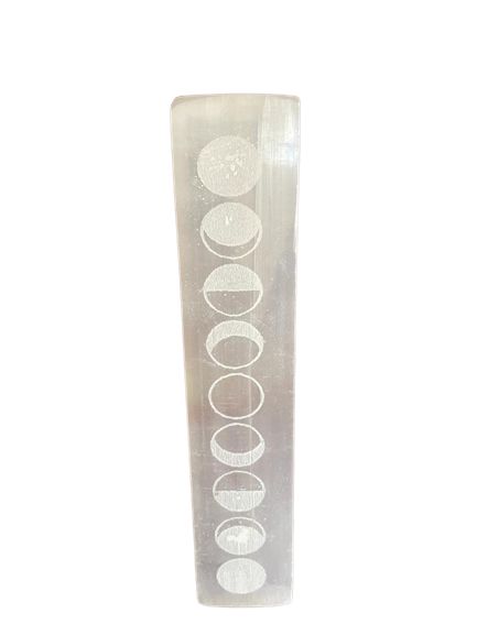 Flache Selenit-Ladeplatte 20 cm – Mondzyklen