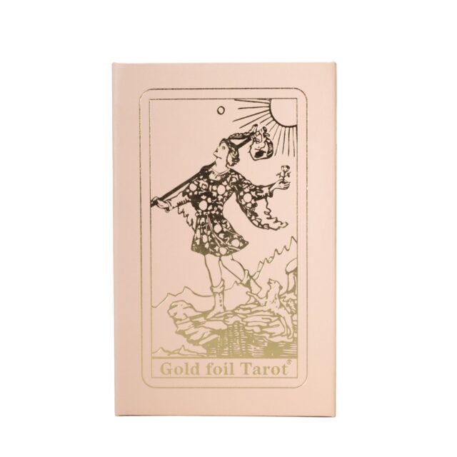 Tarot-Geschenkset mit rubinroter Folie in rosa Box