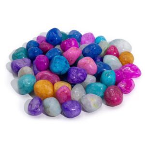 Behandelter Großposten Gemischt Crackle Quarz – 1 kg (ca. 70 Steine)