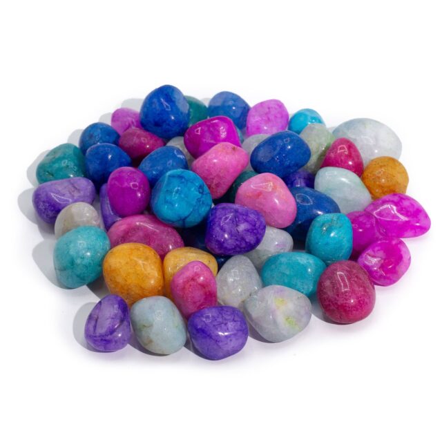 Behandelter Großposten Gemischt Crackle Quarz – 1 kg (ca. 70 Steine)