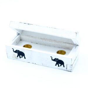 Räucherhalter – weiß lasiert – Rauch Box 15 cm