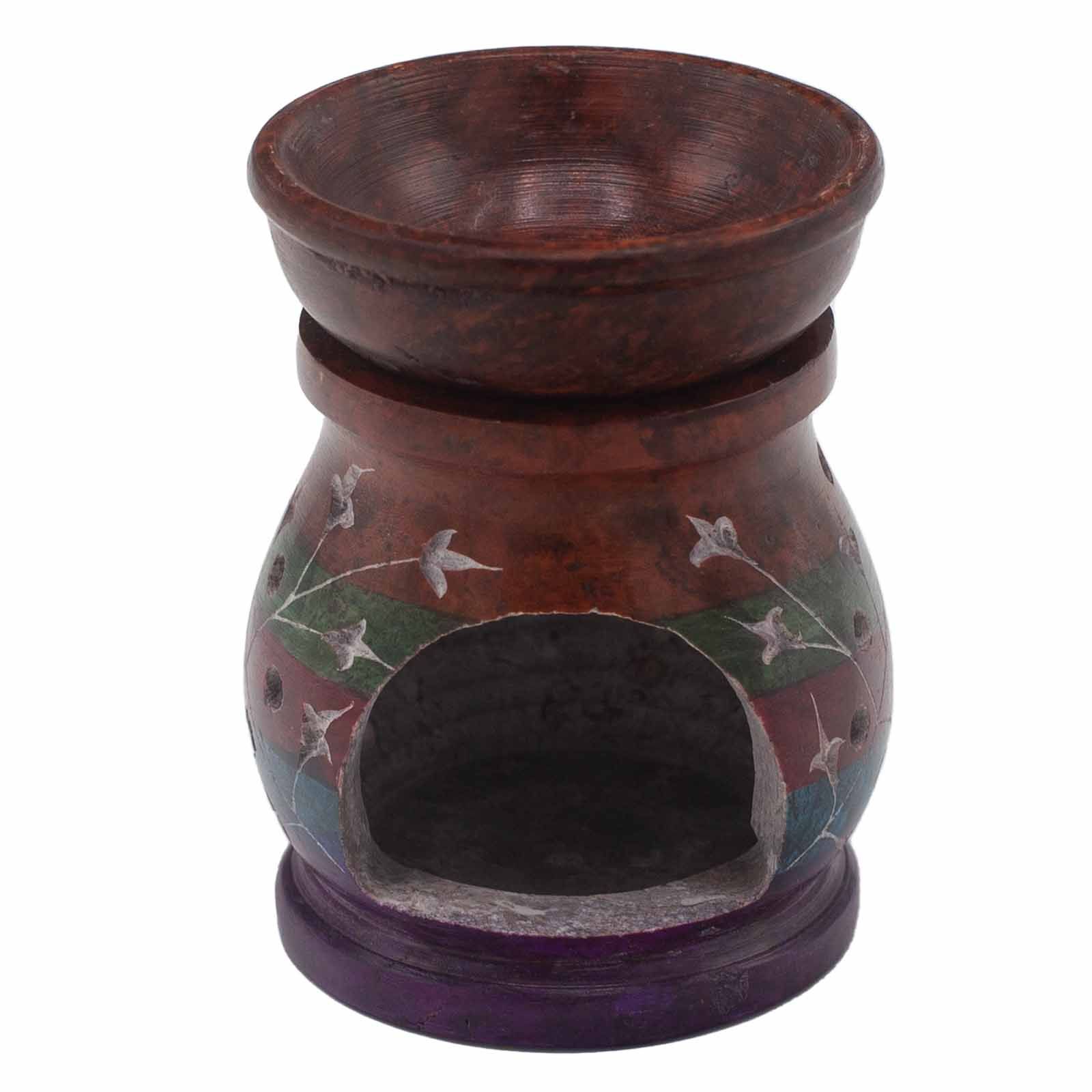 Duftlampe aus Speckstein 10 cm – Hamsa – fünf Farben – Bild 3
