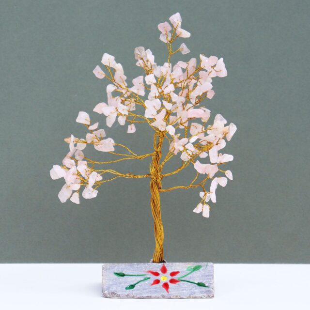 Edelsteinbaum aus Rosenquarz – 160 Steine