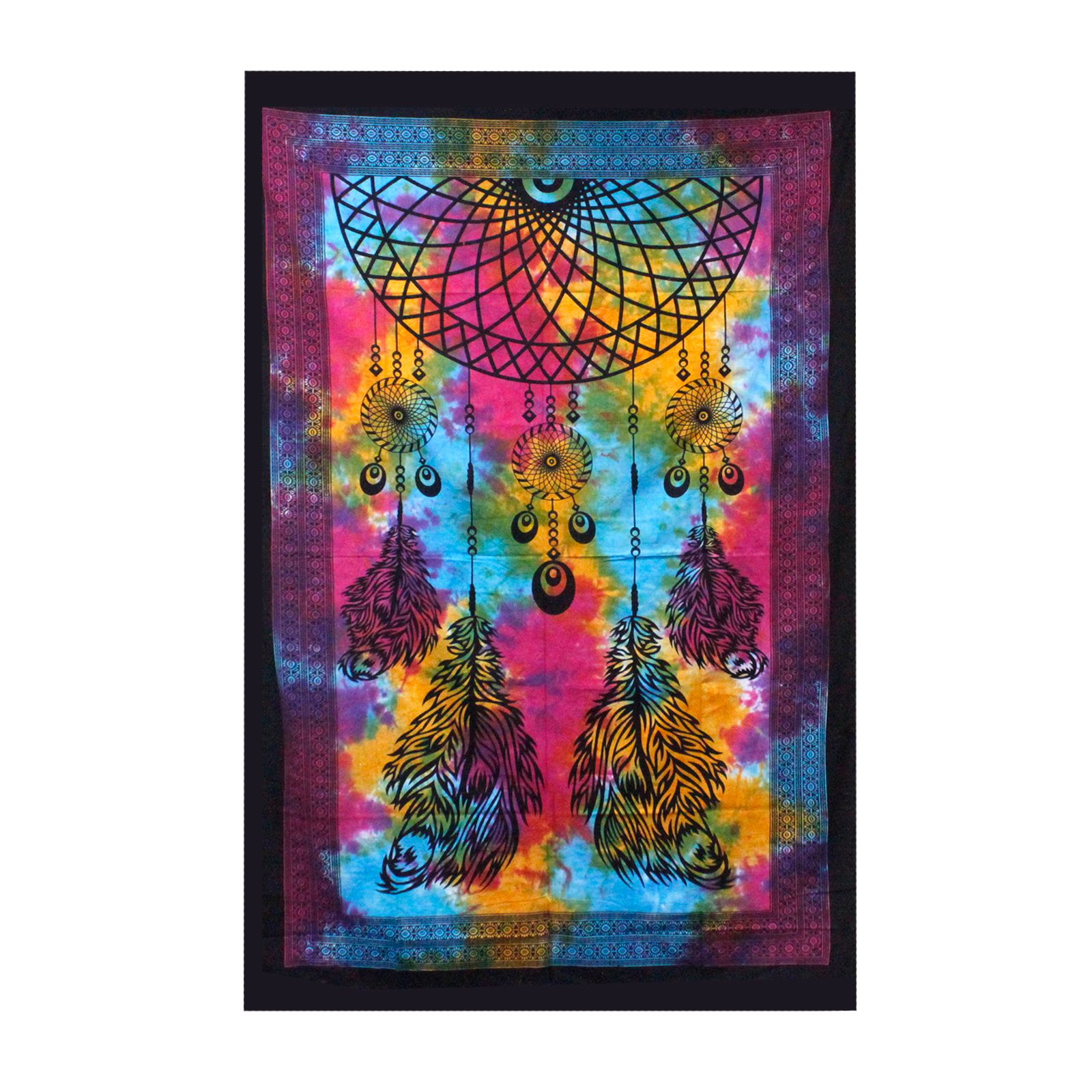 Baumwolltuch als Tagesdecke oder Wandbehang – Doppelgröße – Traumfänger 230 × 200 cm – Bild 4