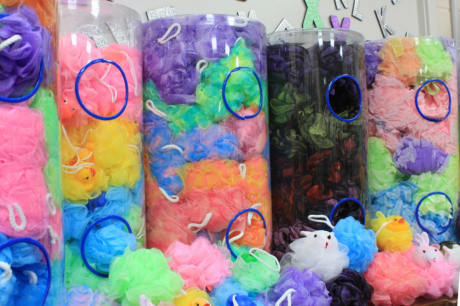 Badezubehör – Baumwolle Animal Scrunchies 5 sortiert (Präsentationsröhre) – 27gm – Bild 10
