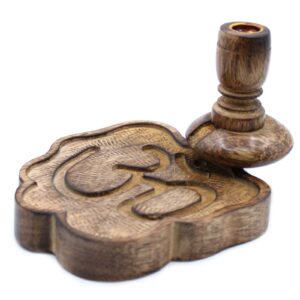 Räucherhalter – klein Mangoholz Rückfluss – Ohm