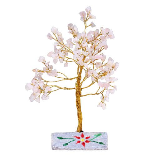 Edelsteinbaum aus Rosenquarz – 160 Steine – Bild 2