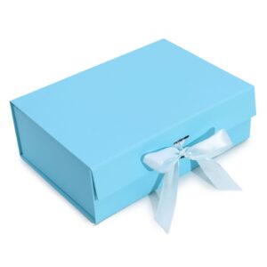 Faltbare Geschenkbox – Groß, Hellblau, 28.2 × 20.2 × 9.2 cm