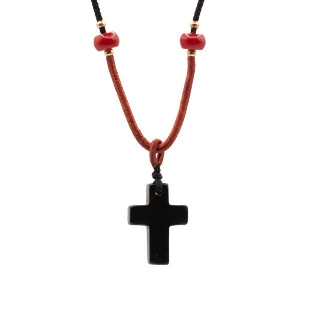 Anhänger – Schwarz Agate Cross