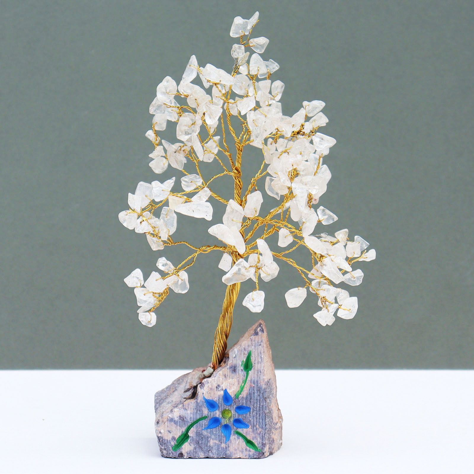Edelsteinbaum aus Bergkristall – 160 Steine
