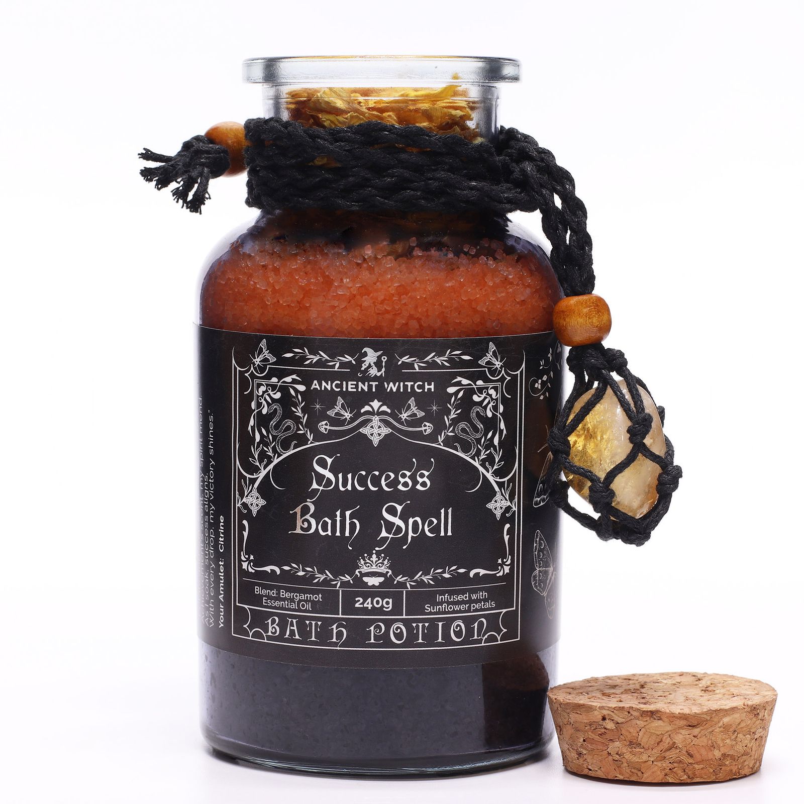 Badesalz – Ancient Witch Baderitual-Mischung & Citrine Kristall Amulett – Erfolg – Bild 4