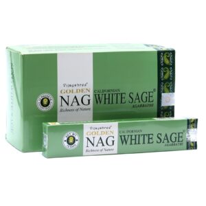 Räucherstäbchen – 15 g Golden Nag – Weißer Salbei