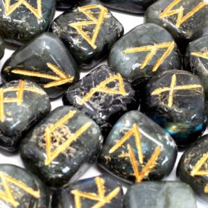 Runen – Runenstein-Set im Beutel – Labradorite