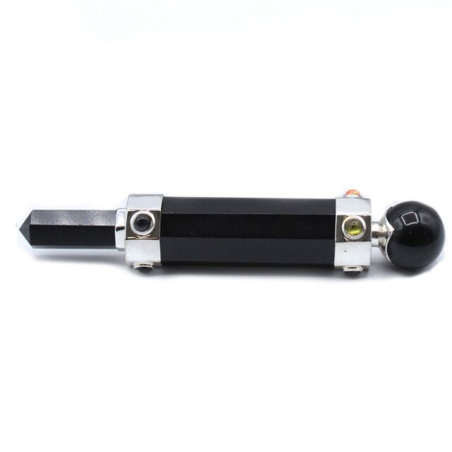 Sechskant-Kristallstab – 12 cm – Schwarzer Achat