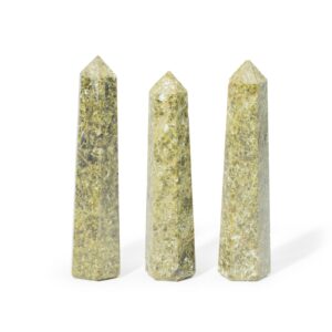 Sechskant-Edelsteinobelisk ca. 11 cm – Epidot