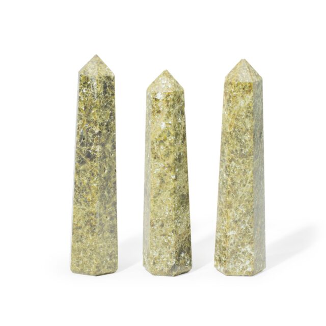Sechskant-Edelsteinobelisk ca. 11 cm – Epidot
