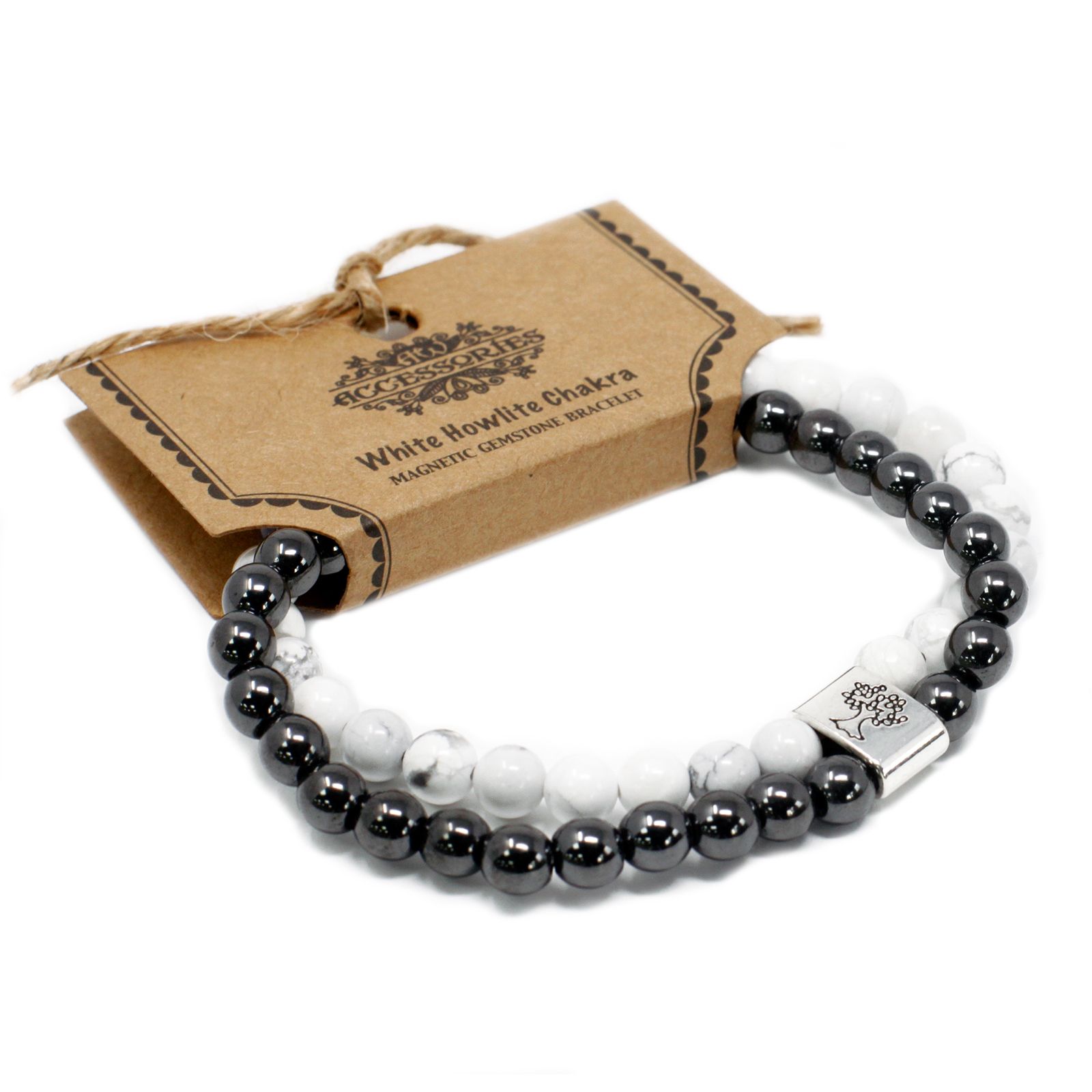 Armband – Weiß Howlite Chakra – Bild 6