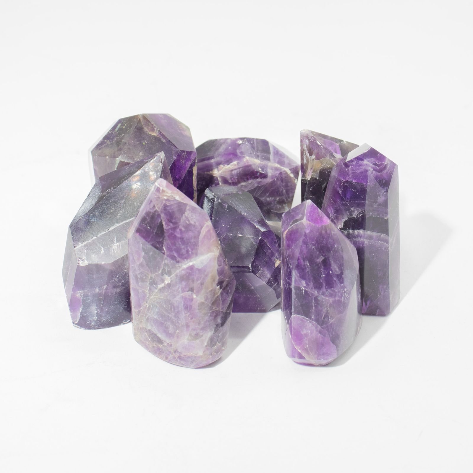 Edelsteinspitzen ca. 6 cm (0,5 kg) – afrikanisch Amethyst (ca. 8 Stück) – Bild 3