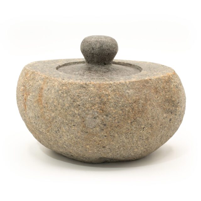 Schale aus natürlichem Flussstein – Groß (ca. 15x12cm)