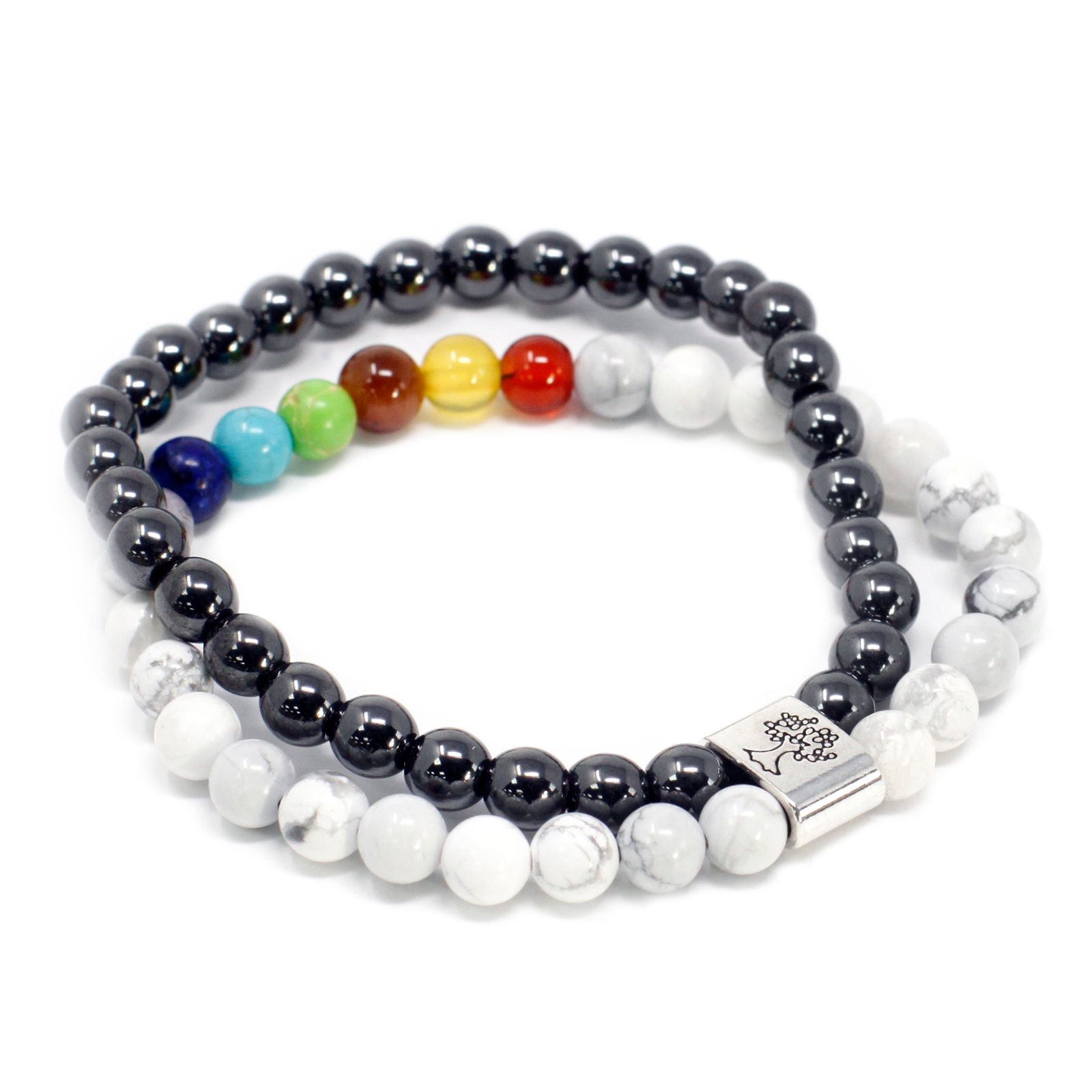 Armband – Weiß Howlite Chakra