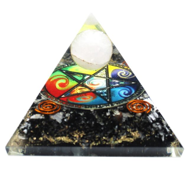 Orgonit-Pyramide – Midnight Fünfeck – 70 mm