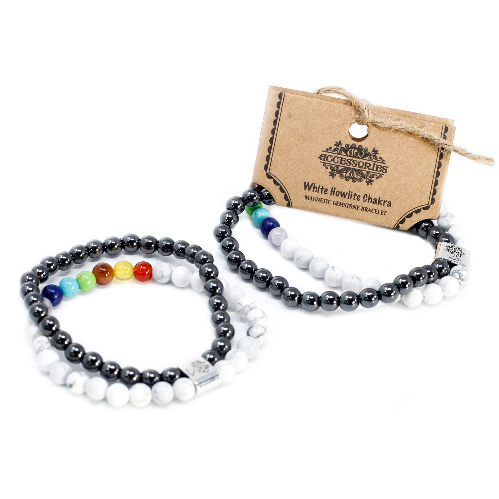 Armband – Weiß Howlite Chakra – Bild 5