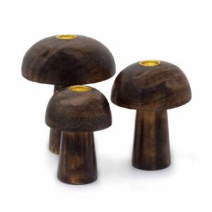 Räucherhalter – Set mit 3 Mushrooms ((10 cm 9 cm 8 cm)