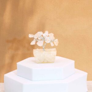 Edelsteinbäume – Mini Gemstone Trees On Orgonite Base – Rock Quartz (15 stones)