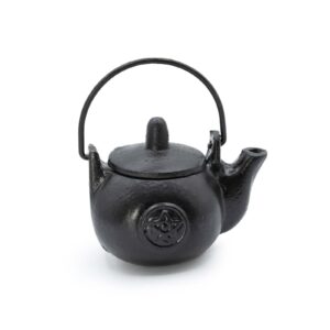 Räucherhalter – Klein Gusseisen Ritual Topf mit Fünfeck 8x8x10 cm